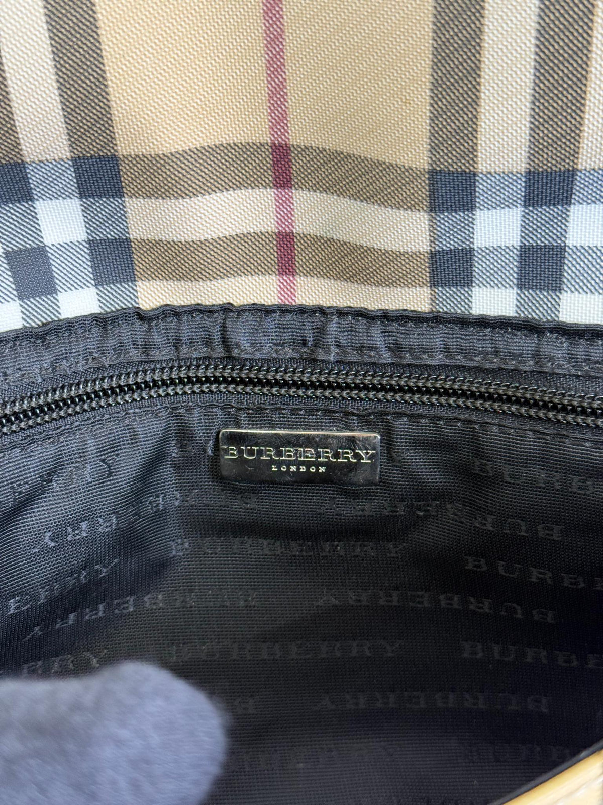 Burberry Nova Check Coated Canvas Shoulder Bag