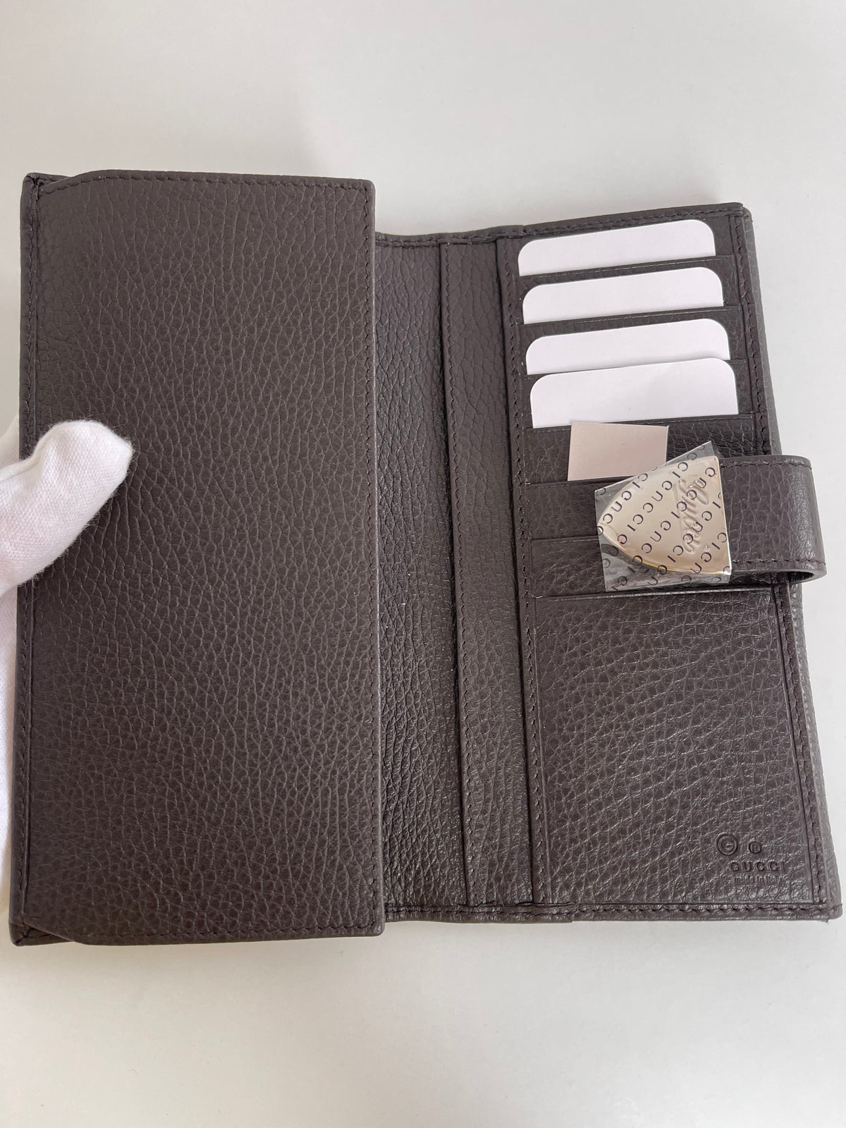 Gucci Dark Brown Leather Continental Wallet