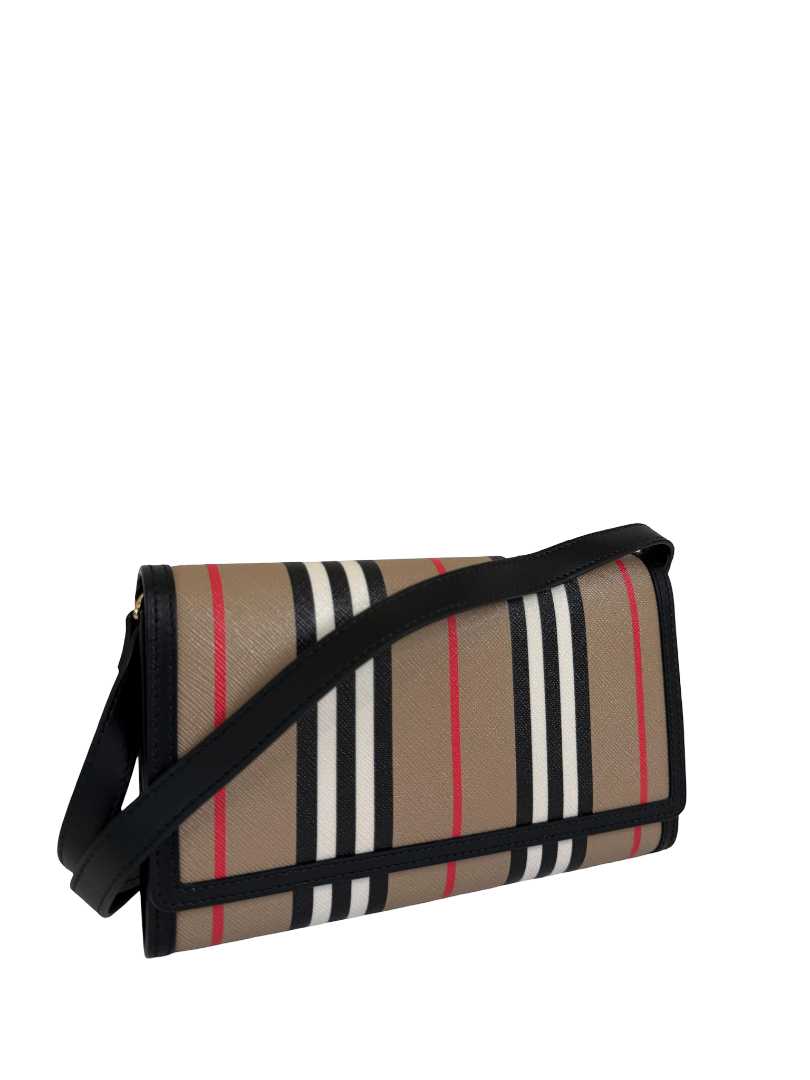 Burberry Hannah Icon Stripe Wallet Crossbody Bag