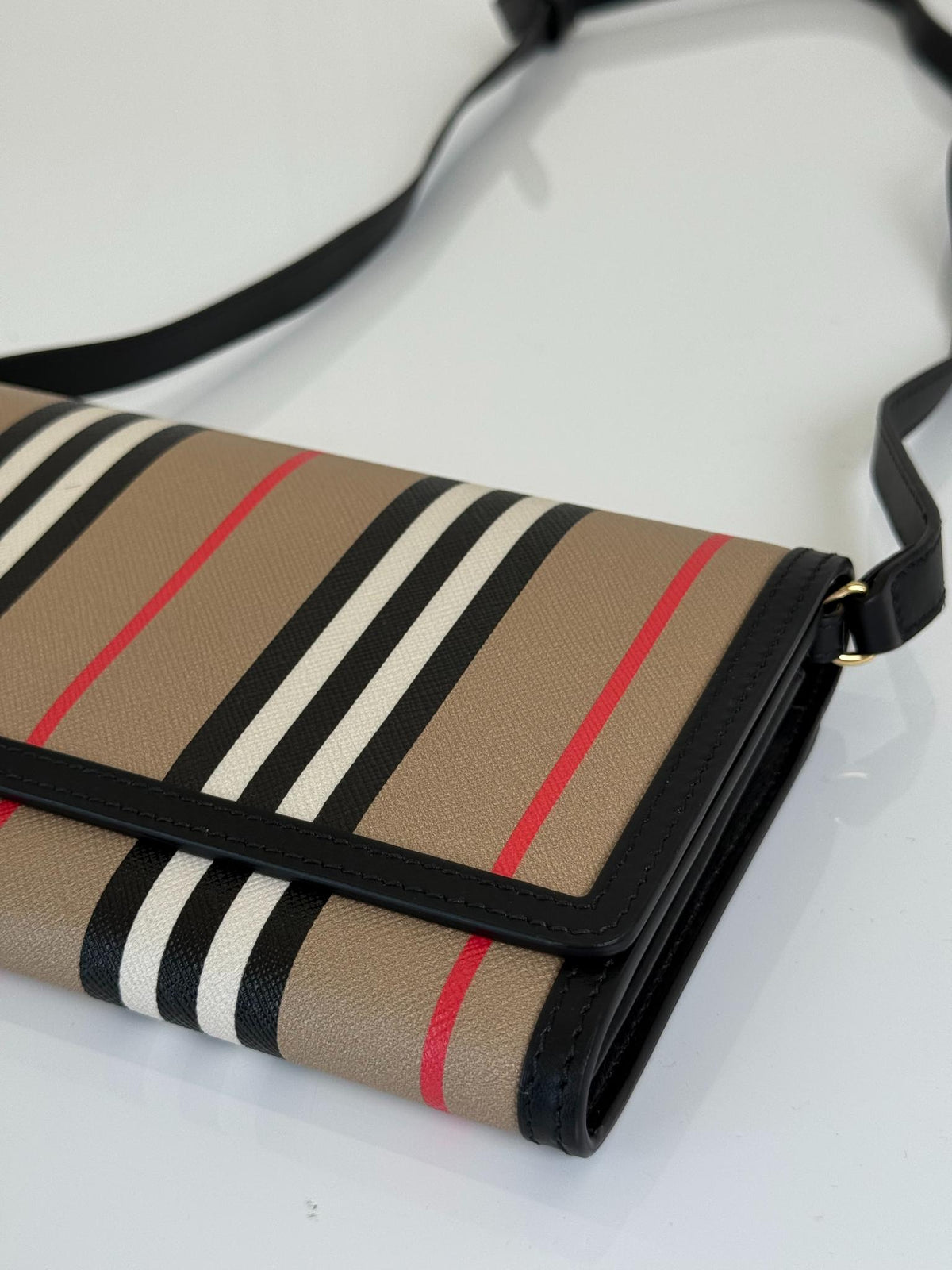 Burberry Hannah Icon Stripe Wallet Crossbody Bag