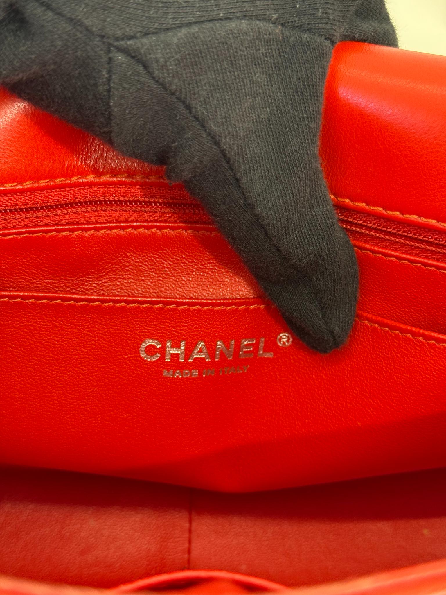 Chanel Red Calfskin Quilted Medium Rock My Shoulder Flap Bag