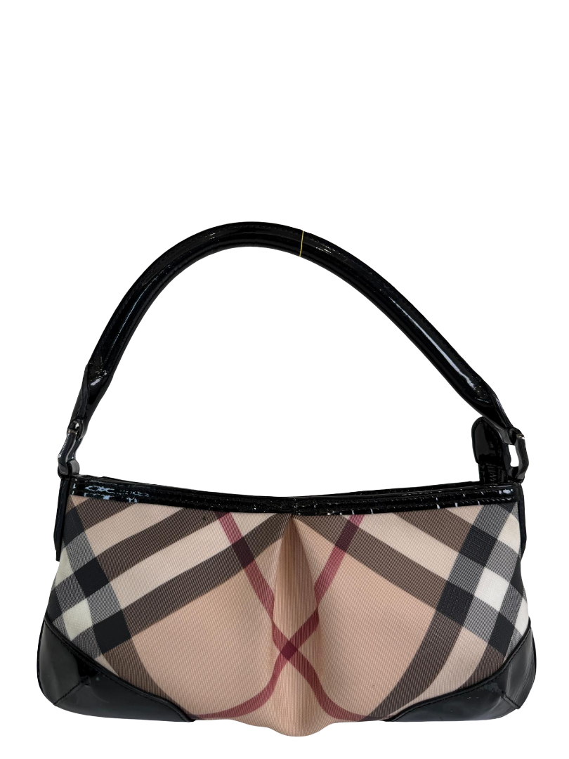 Burberry Nova Check PVC and Patent Leather Pochette