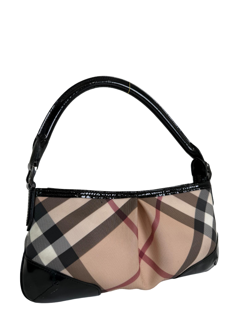 Burberry Nova Check PVC and Patent Leather Pochette