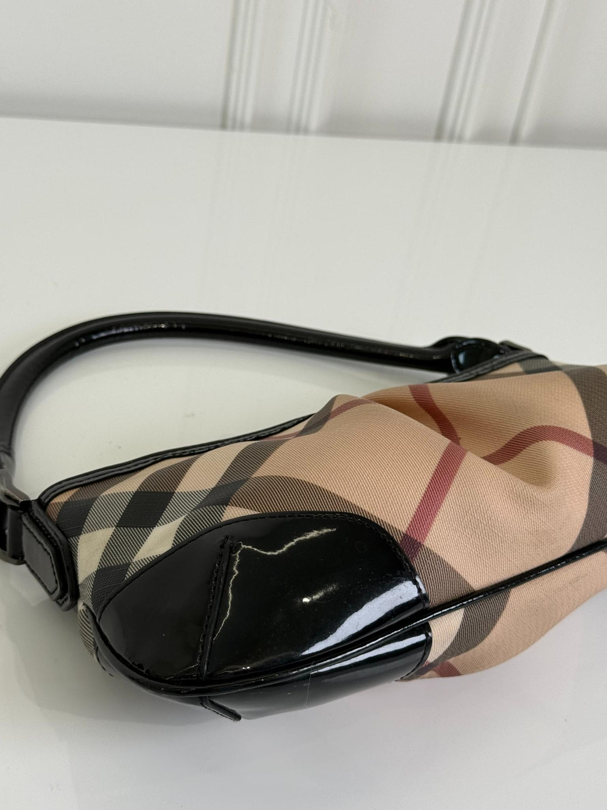 Burberry Nova Check PVC and Patent Leather Pochette