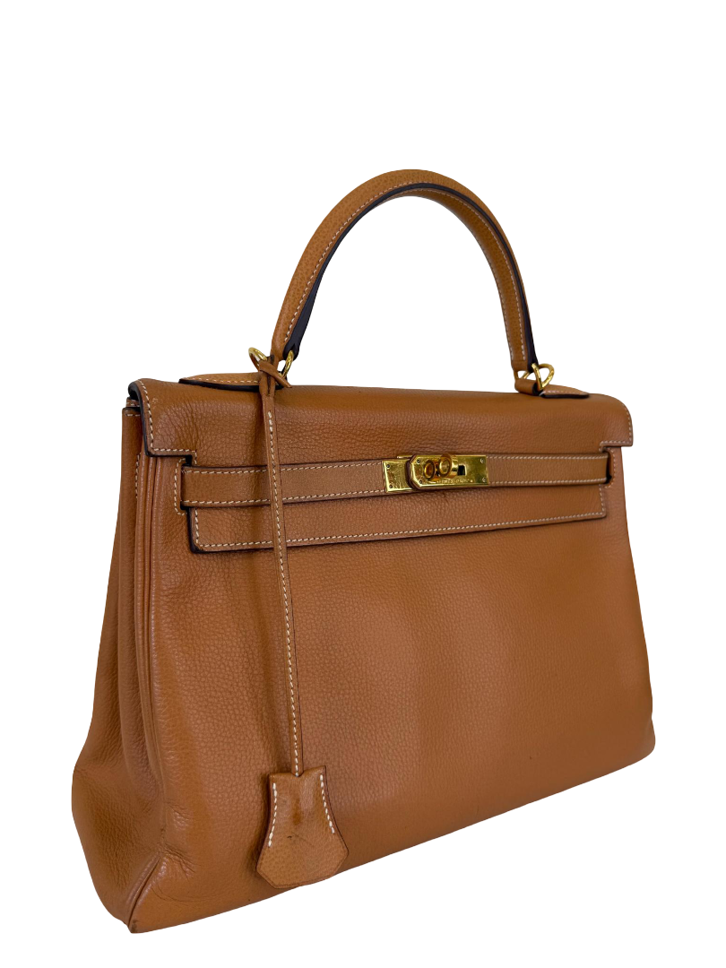 Hermès Kelly 32 Natural Vache Liégée Retourne GHW