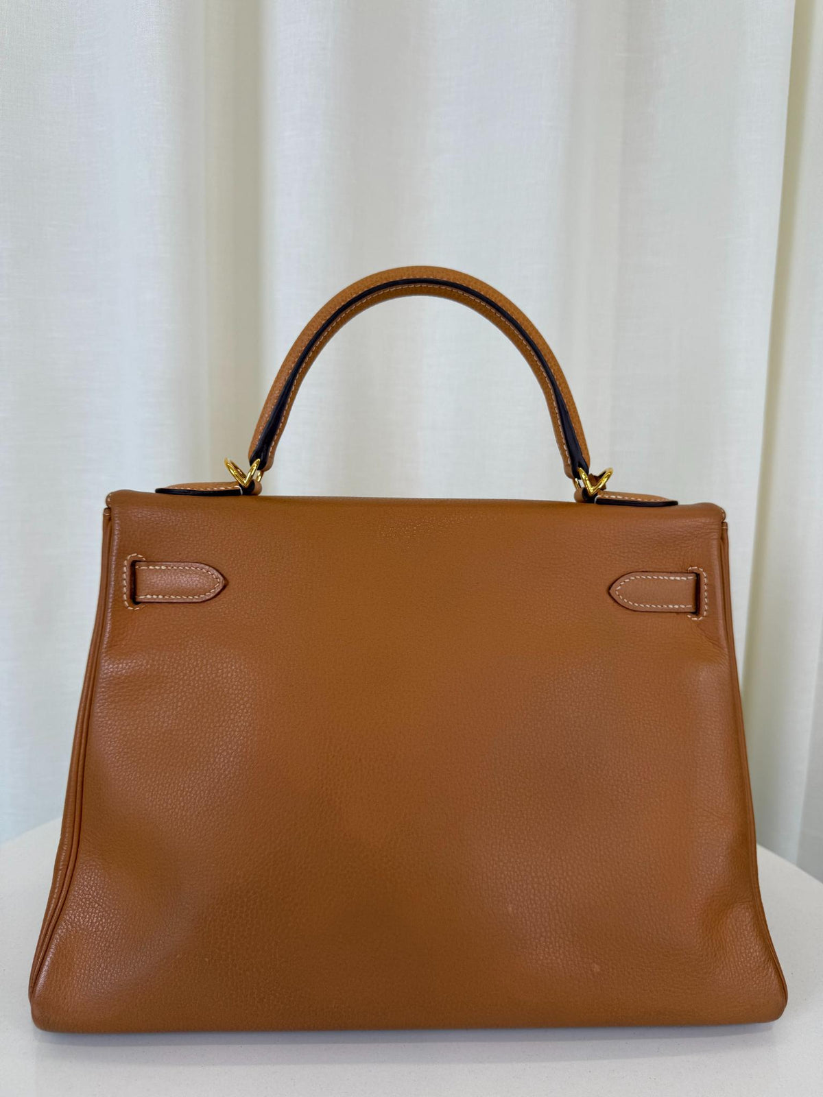 Hermès Kelly 32 Natural Vache Liégée Retourne GHW