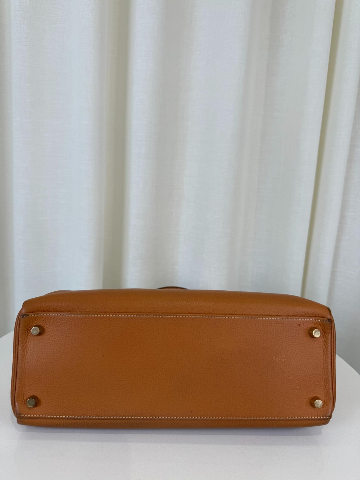 Hermès Kelly 32 Natural Vache Liégée Retourne GHW