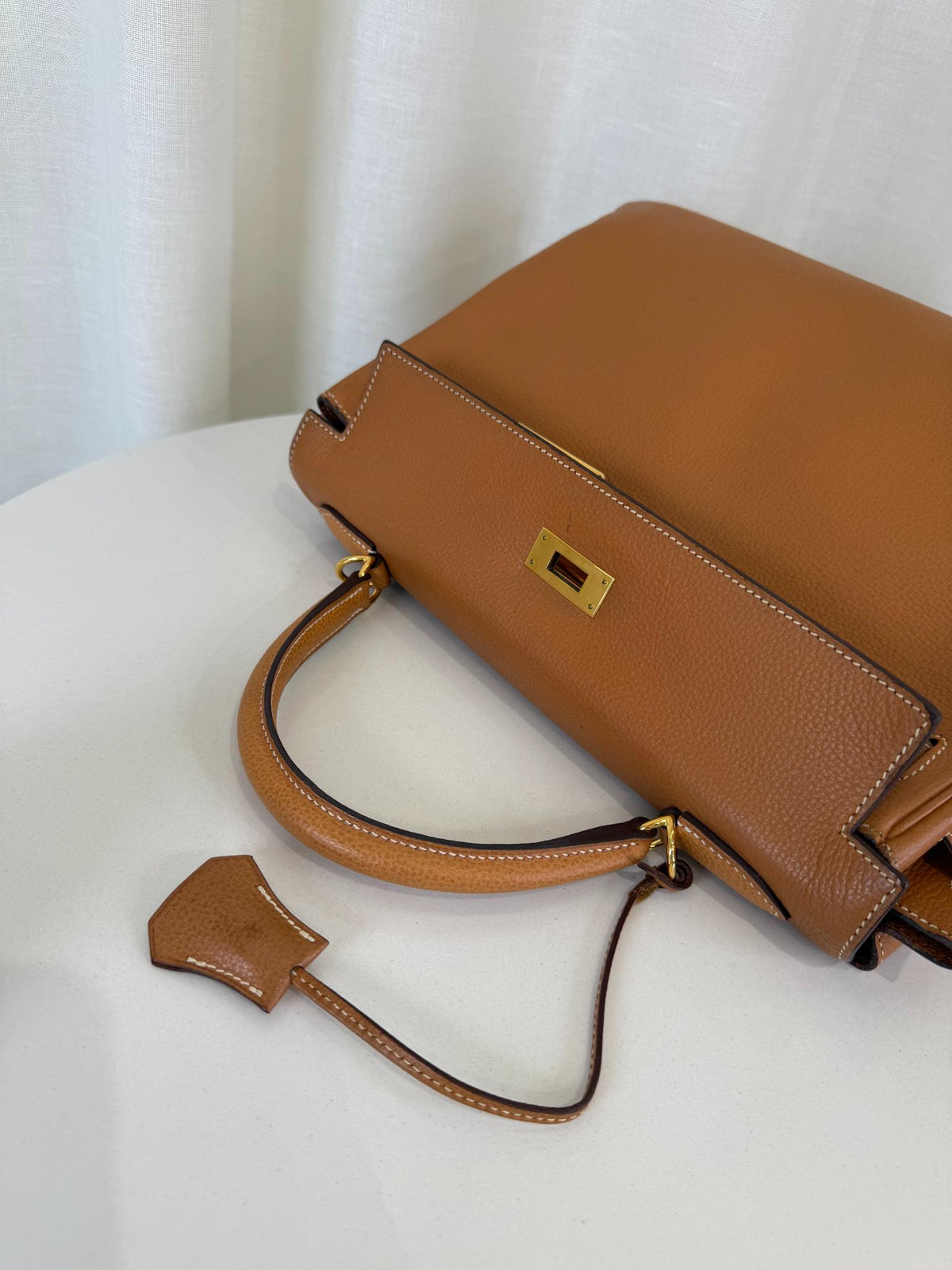 Hermès Kelly 32 Natural Vache Liégée Retourne GHW