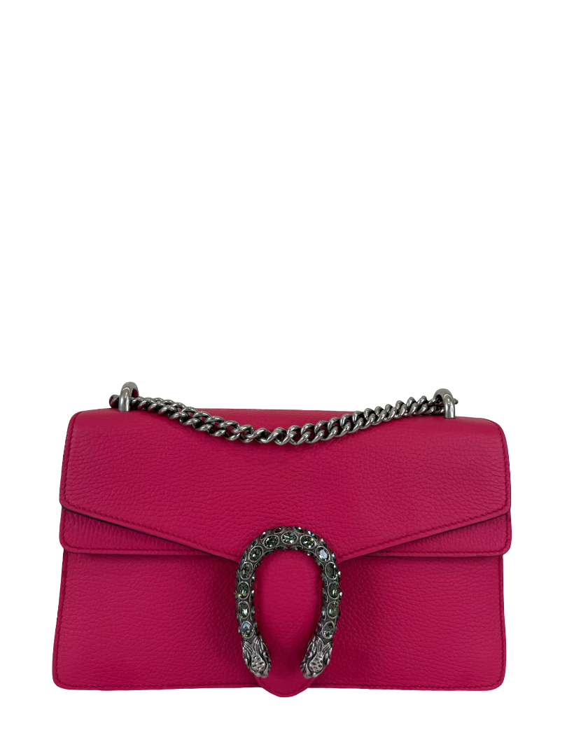 Gucci Dionysus Small Pink Leather Crystal Shoulder Bag