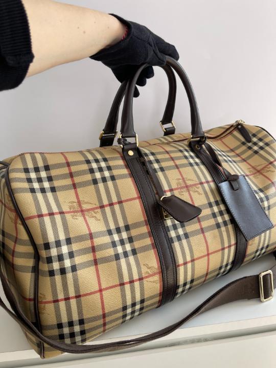 Burberry Nova Check Canvas Duffle Bag