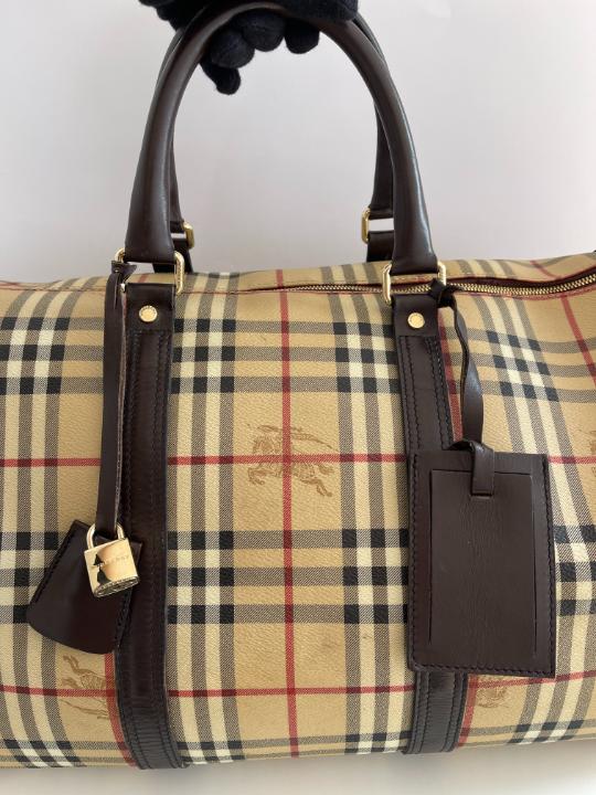 Burberry Nova Check Canvas Duffle Bag