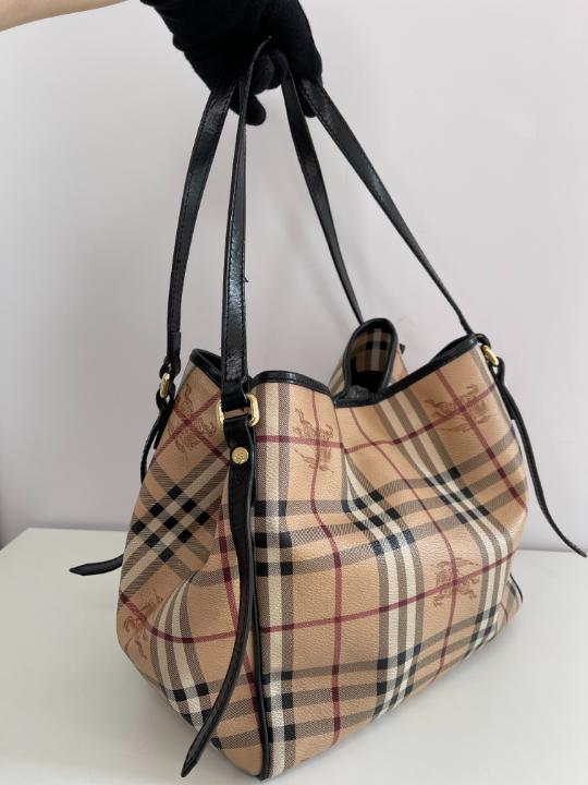 Burberry Haymarket Check Small Canterbury Tote Bag