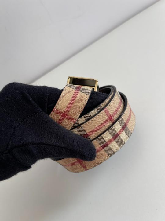 Burberry Nova Check Leather Belt