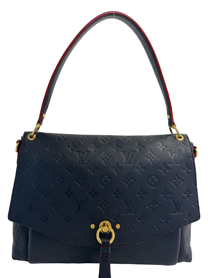 Louis Vuitton Marine/Rouge Monogram Empreinte Leather Blanche MM Bag