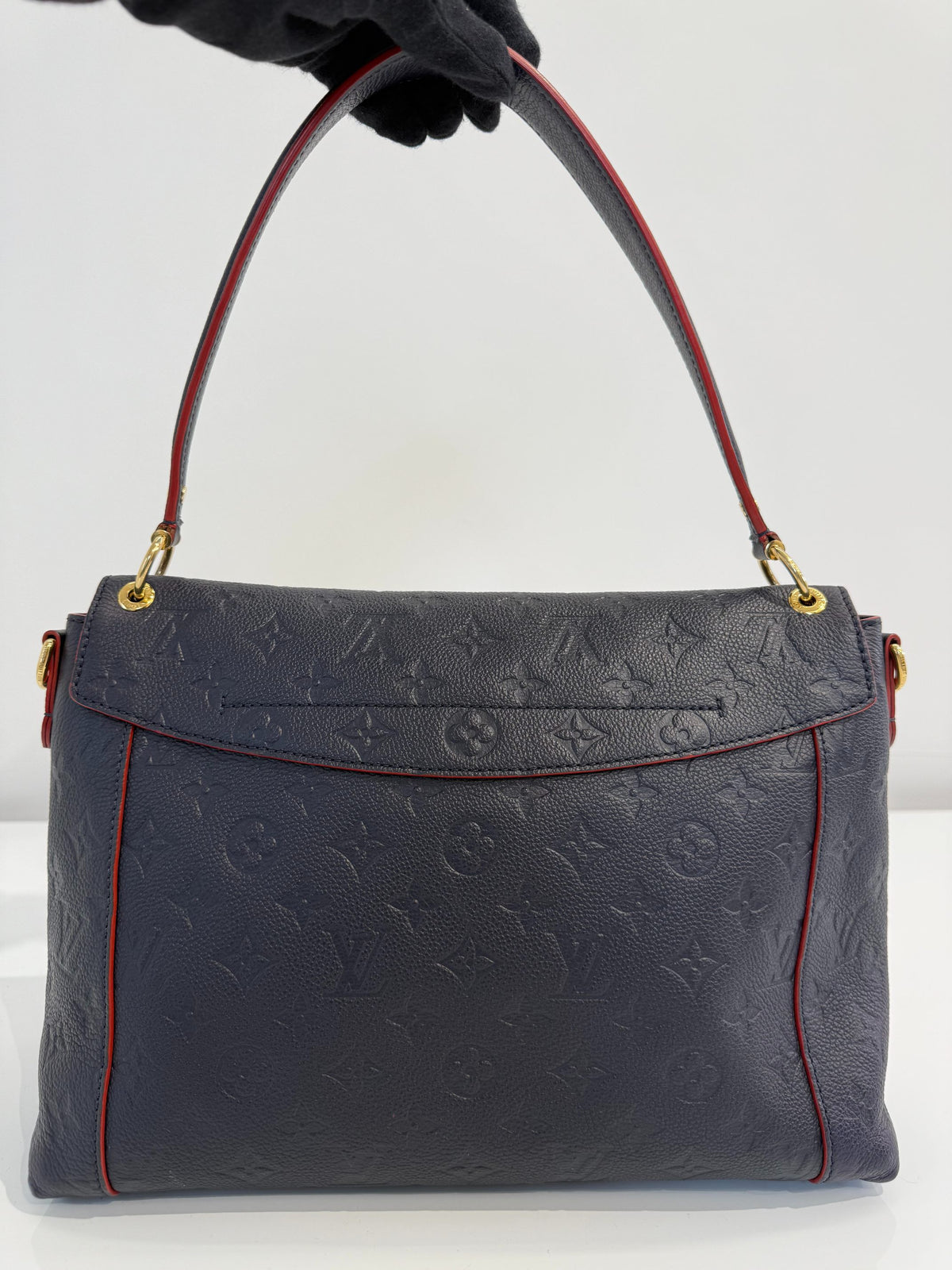 Louis Vuitton Marine/Rouge Monogram Empreinte Leather Blanche MM Bag
