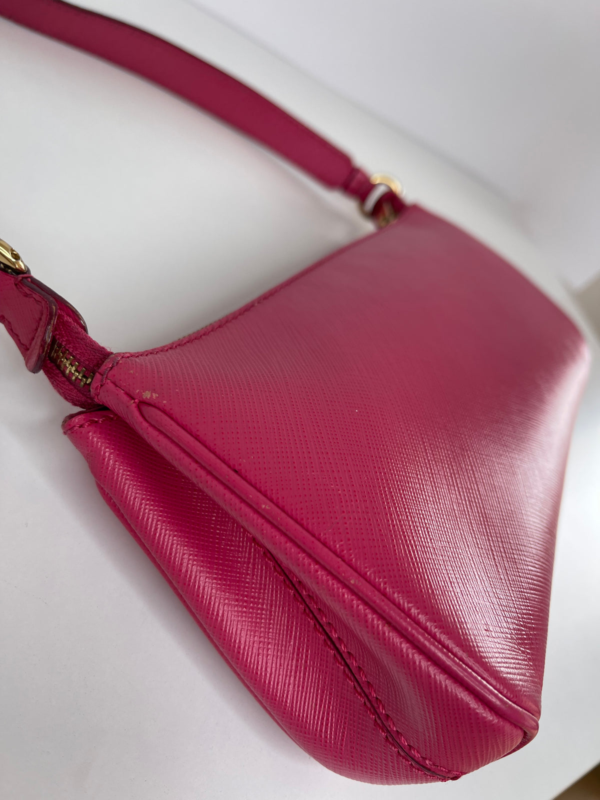 Salvatore Ferragamo Gancini Pink Leather Pochette