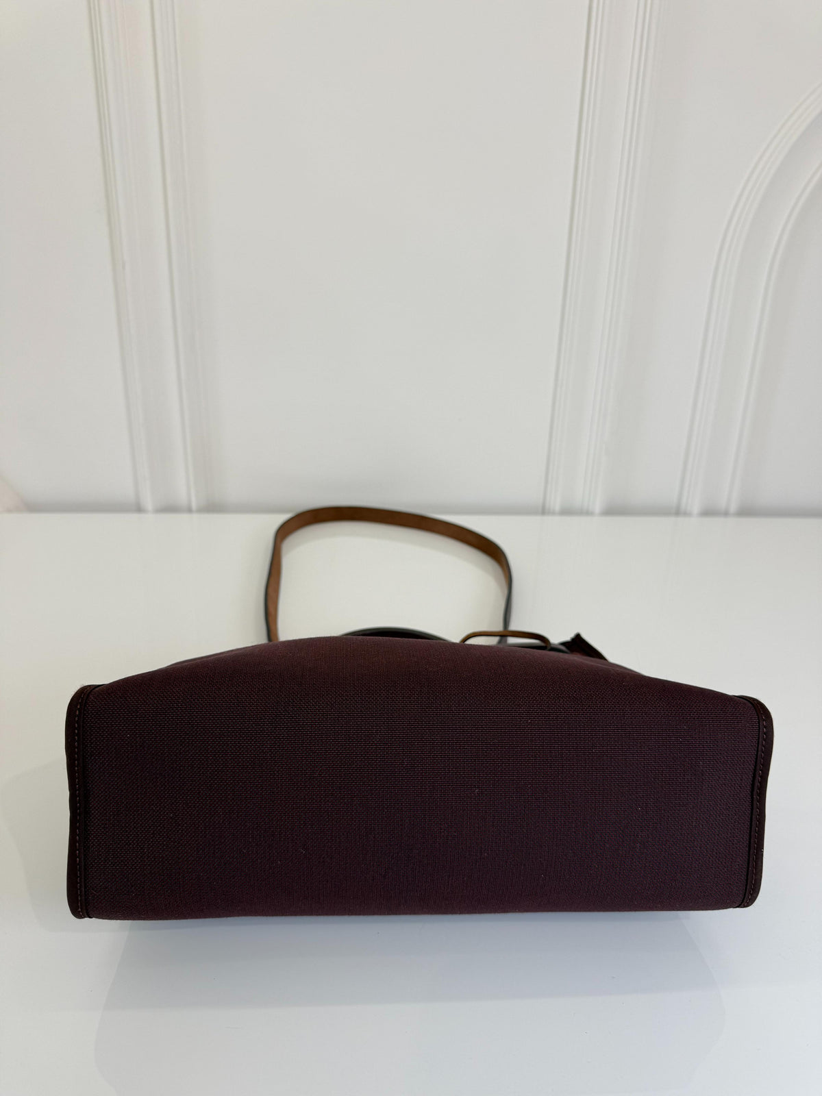Hermès Herbag Zip 31 Burgundy Canvas and Leather Trim