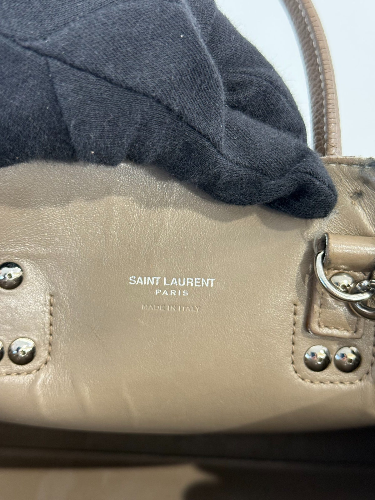 Saint Laurent Baby Sac De Jour Taupe Grained Leather