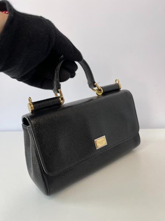 Dolce & Gabbana Black Sicily Crossbody Bag