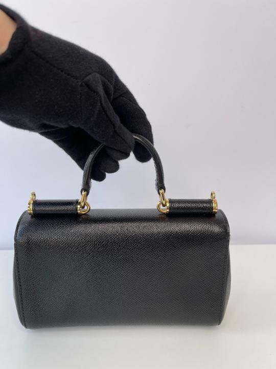 Dolce & Gabbana Black Sicily Crossbody Bag