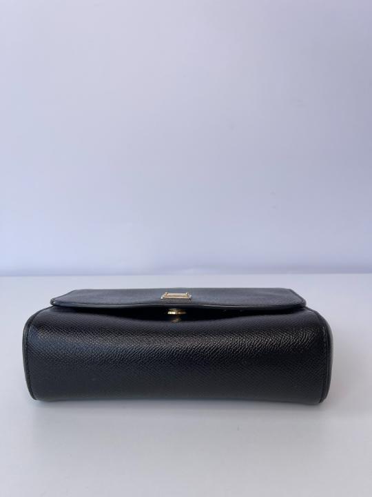 Dolce & Gabbana Black Sicily Crossbody Bag