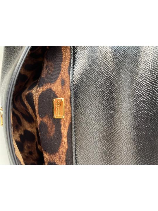 Dolce & Gabbana Black Sicily Crossbody Bag