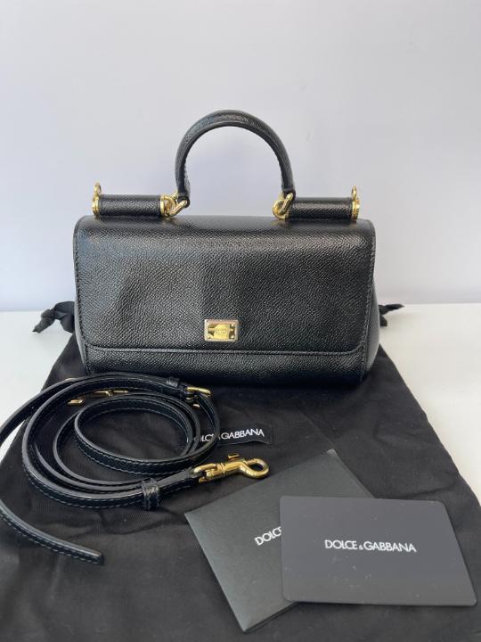 Dolce & Gabbana Black Sicily Crossbody Bag