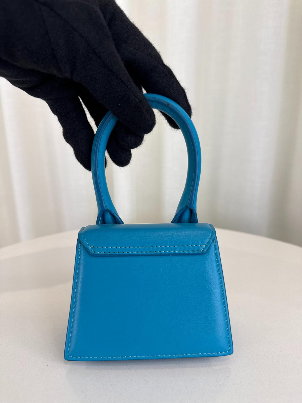 Jacquemus Le Chiquito Mini Turquoise Metallic Strap