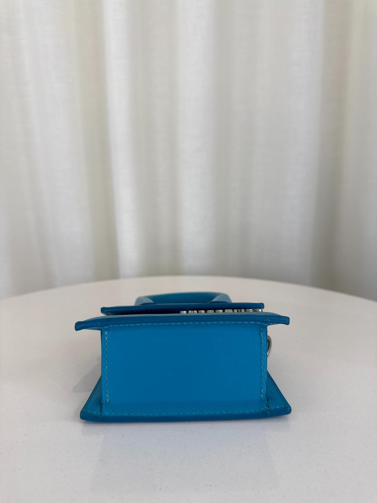 Jacquemus Le Chiquito Mini Turquoise Metallic Strap