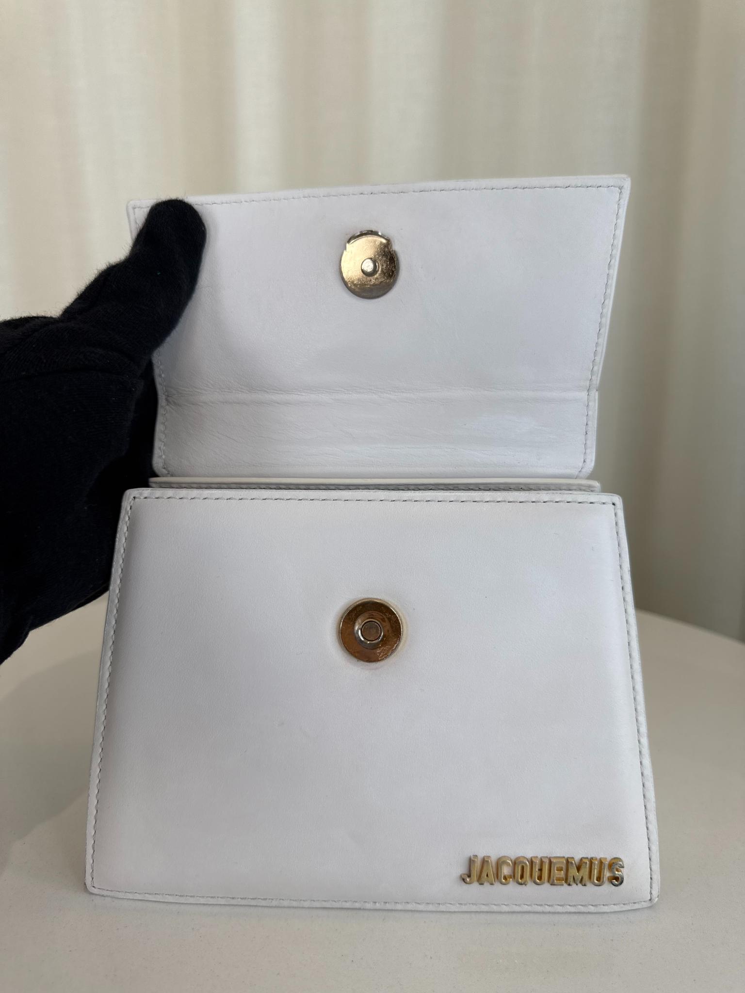 Jacquemus Le Chiquito Noeud Coiled White Leather Handbag