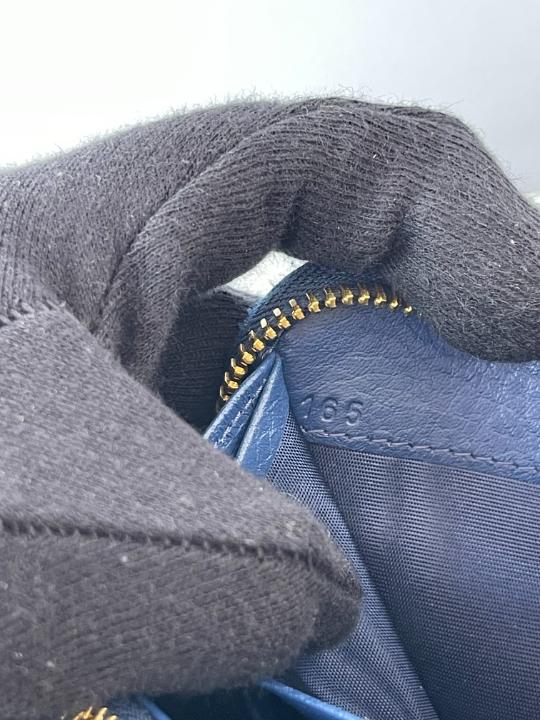 Prada Navy Blue Saffiano Zipped Wallet