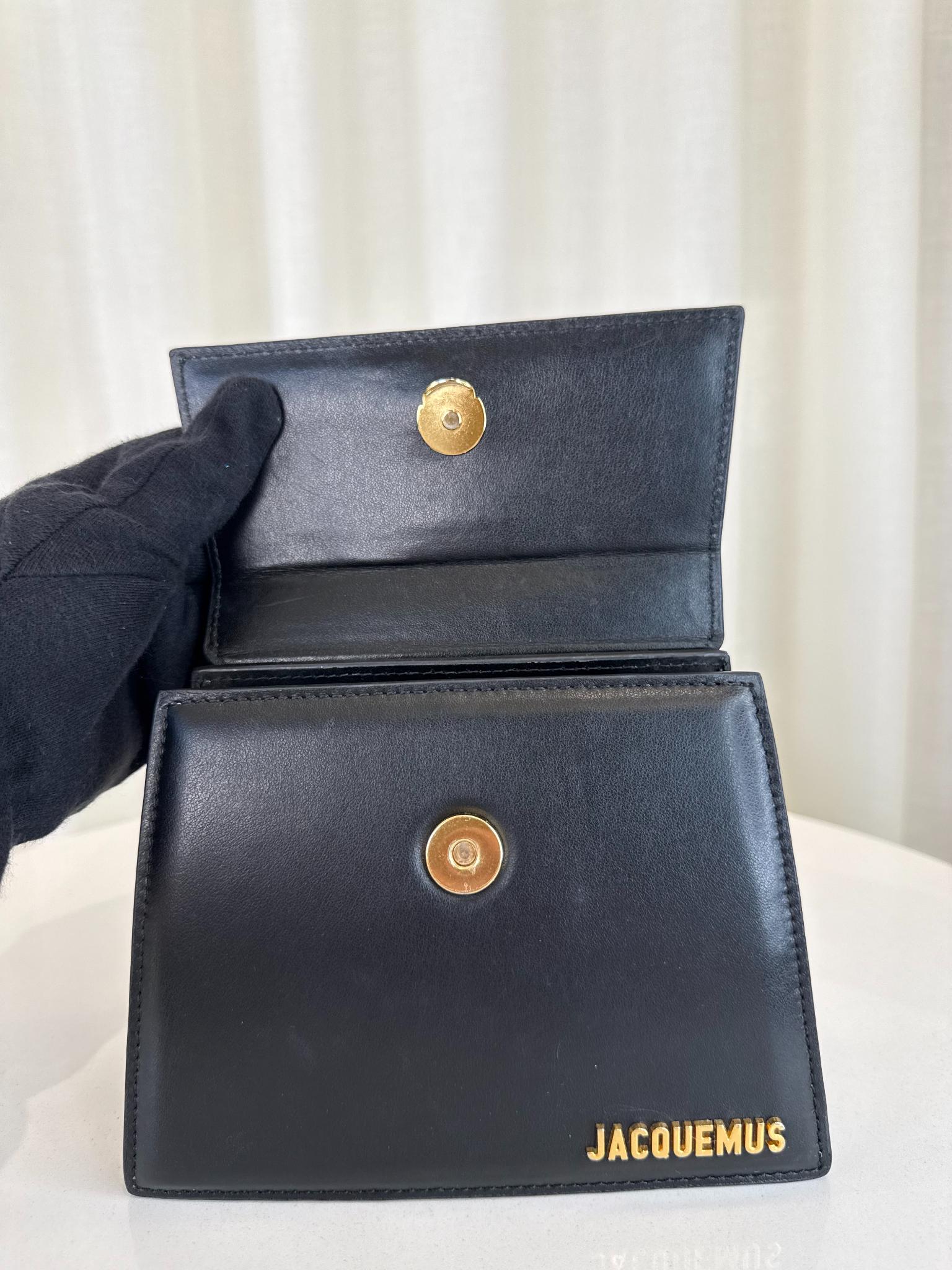Jacquemus Le Chiquito Noeud Coiled Black Leather Handbag