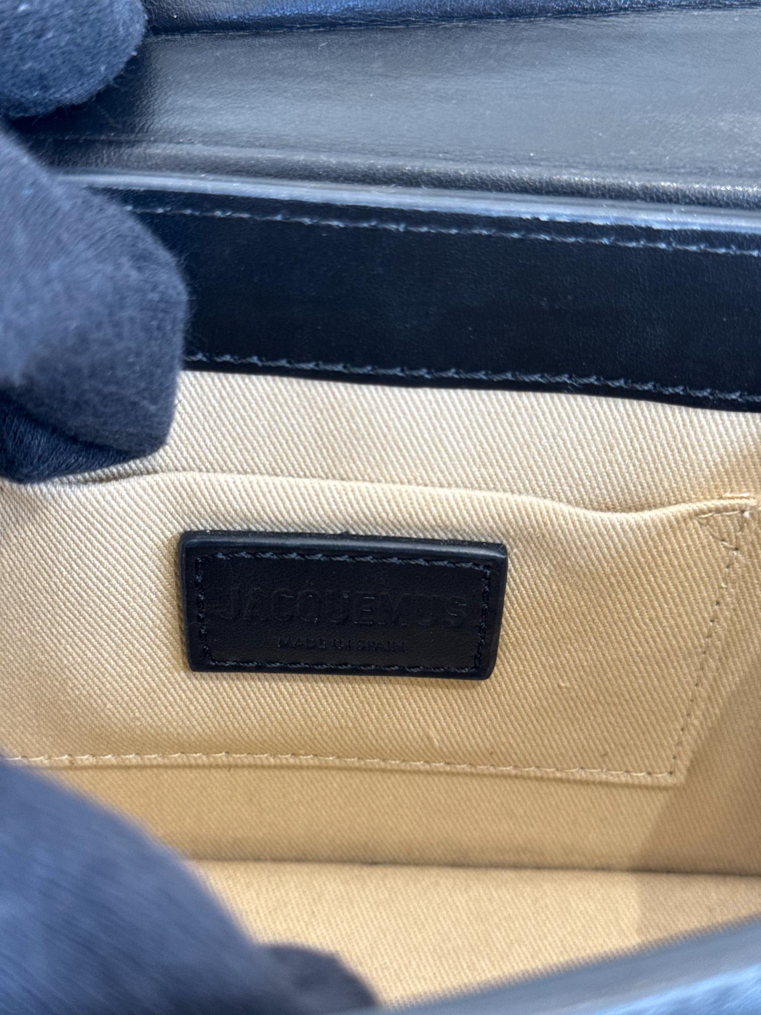 Jacquemus Le Chiquito Noeud Coiled Black Leather Handbag