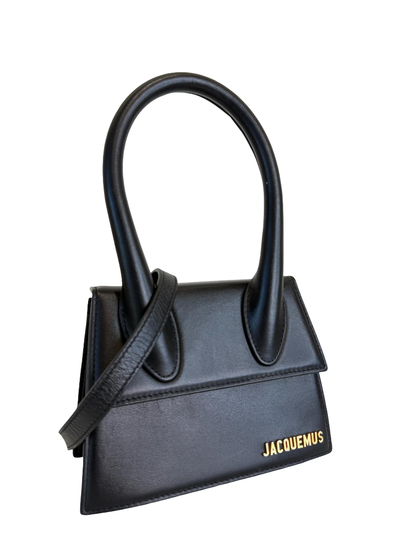 Jacquemus Le Chiquito Medium Black Leather Handbag