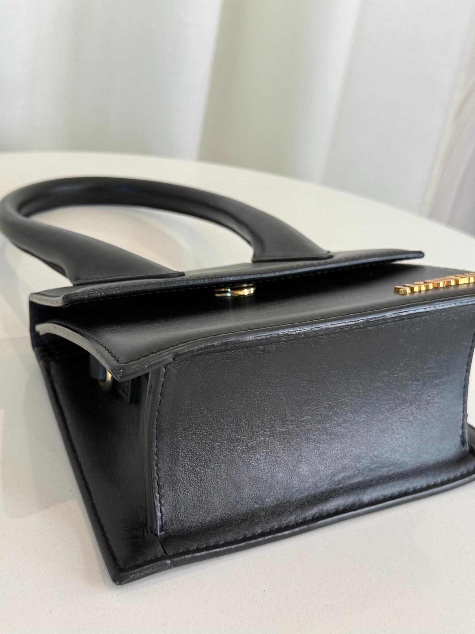 Jacquemus Le Chiquito Medium Black Leather Handbag