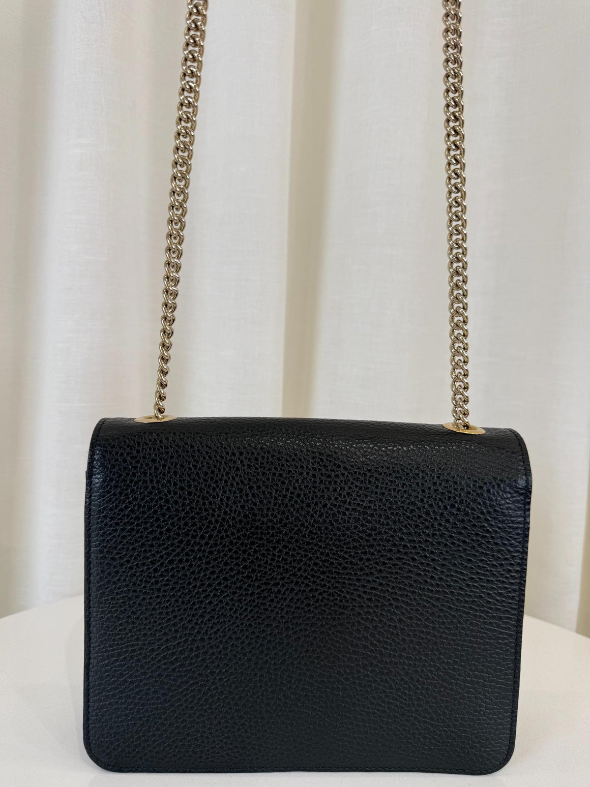 Gucci Dollar Calfskin Interlocking G Black Leather Crossbody bag