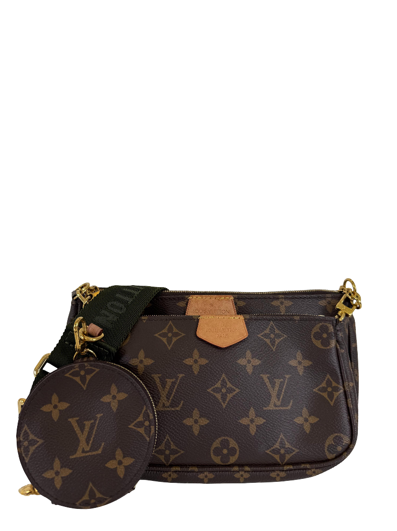 Louis Vuitton Multi Pochette Accessoires Khaki Strap Monogram Canvas
