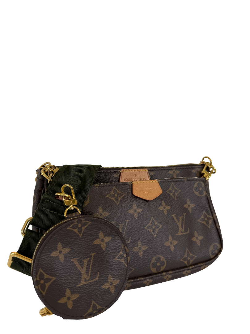 Louis Vuitton Multi Pochette Accessoires Khaki Strap Monogram Canvas