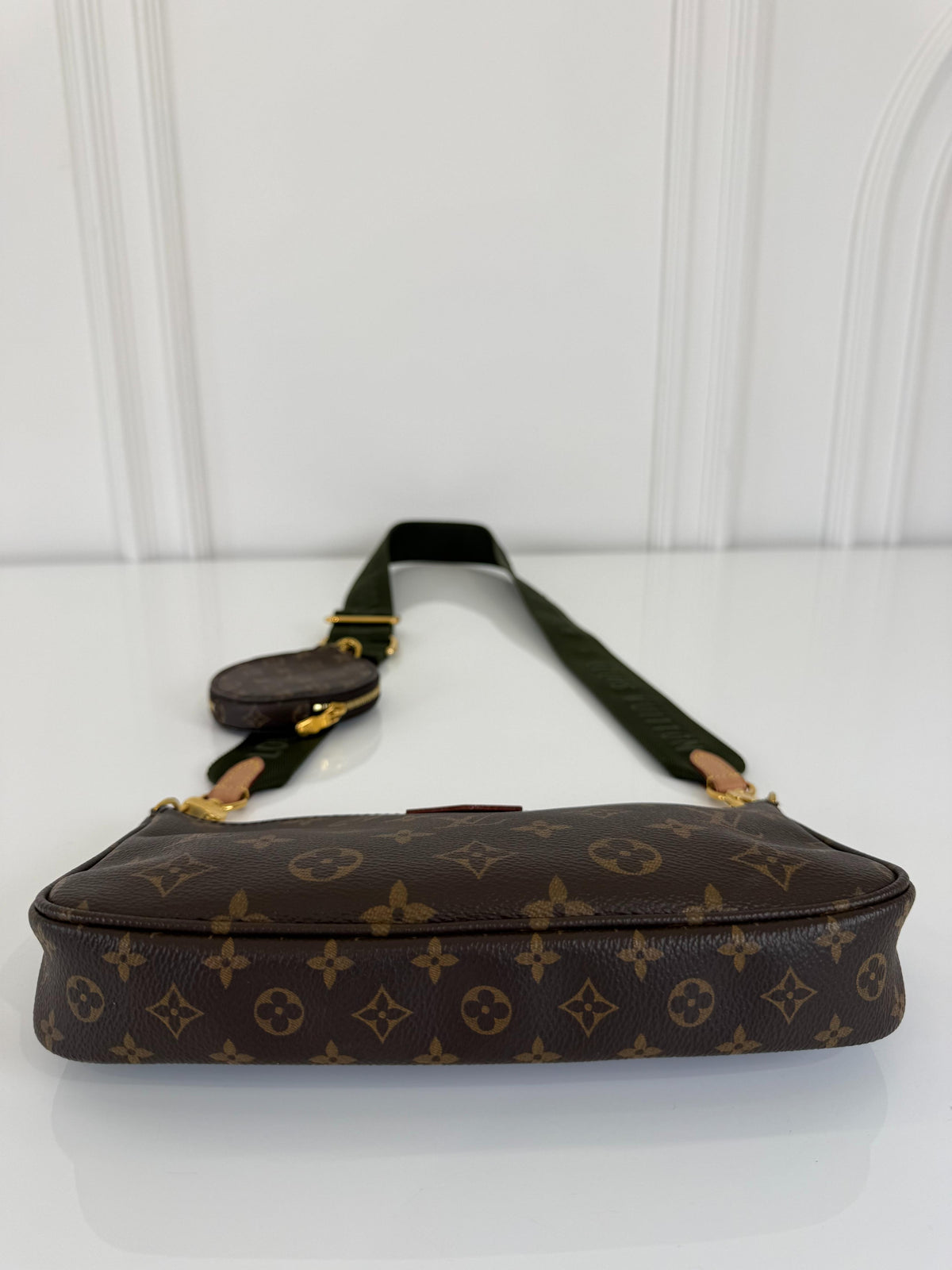 Louis Vuitton Multi Pochette Accessoires Khaki Strap Monogram Canvas