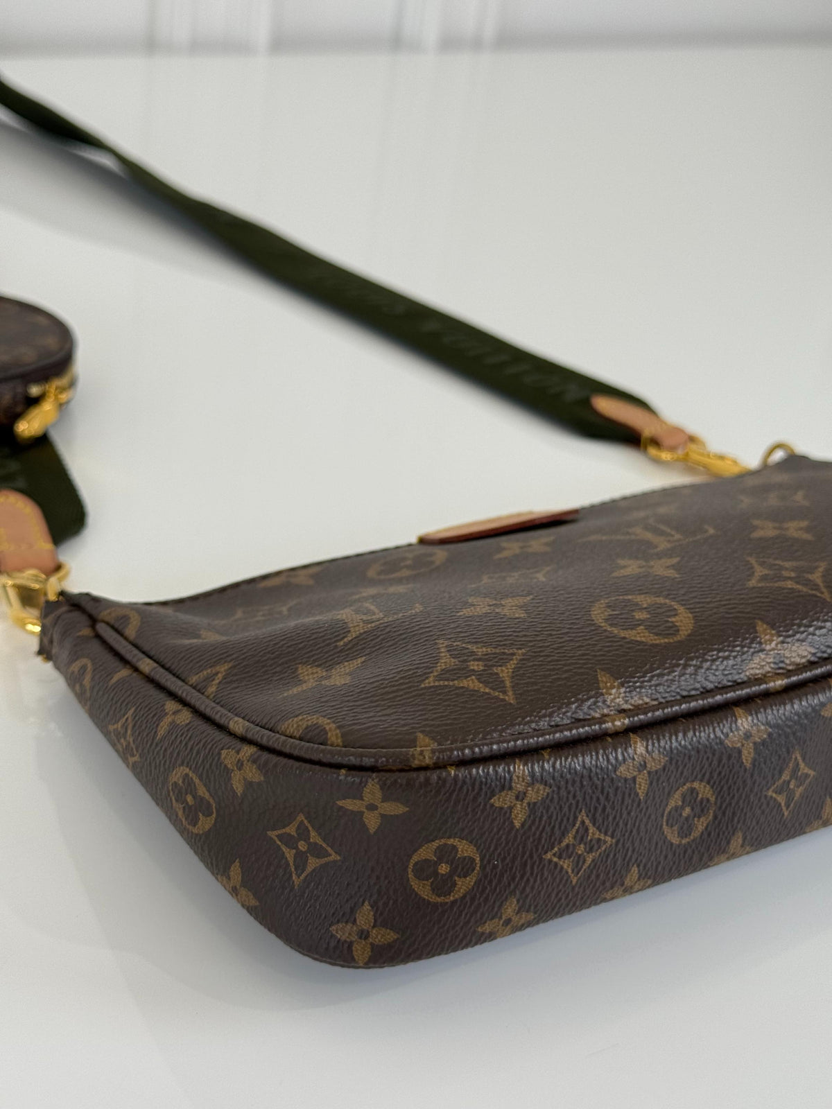 Louis Vuitton Multi Pochette Accessoires Khaki Strap Monogram Canvas