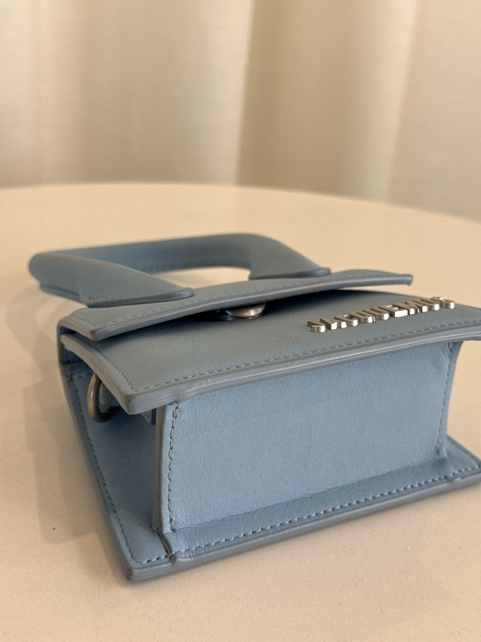 Jacquemus Le Chiquito Mini Light Blue Leather Bag