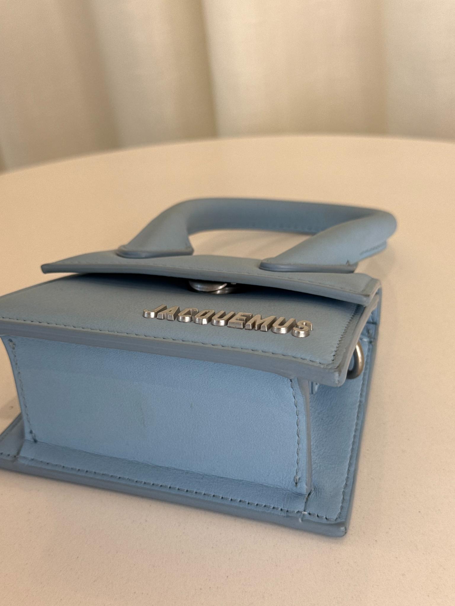 Jacquemus Le Chiquito Mini Light Blue Leather Bag