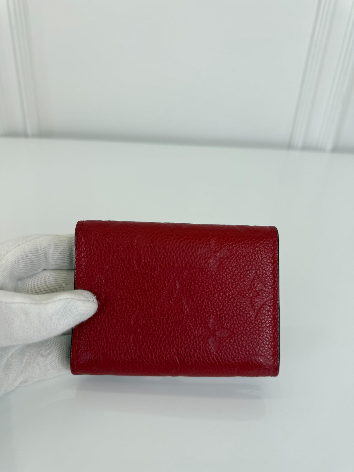 Louis Vuitton Business Card Holder Cherry Monogram Empreinte Leather