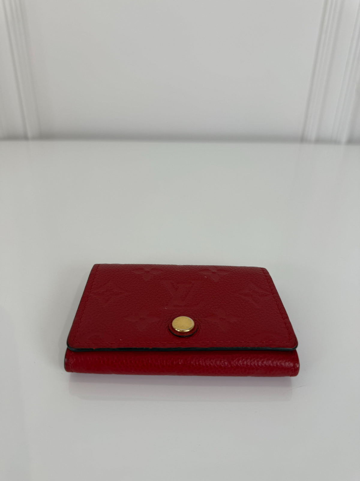 Louis Vuitton Business Card Holder Cherry Monogram Empreinte Leather