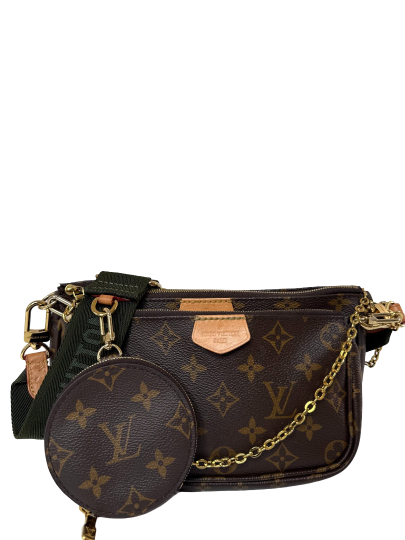 Louis Vuitton Multi Pochette Accessoires Khaki Strap Monogram Canvas