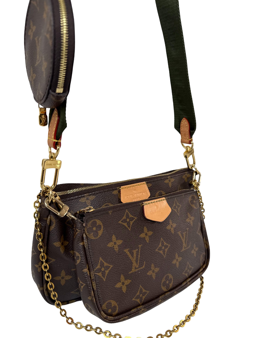 Louis Vuitton Multi Pochette Accessoires Khaki Strap Monogram Canvas