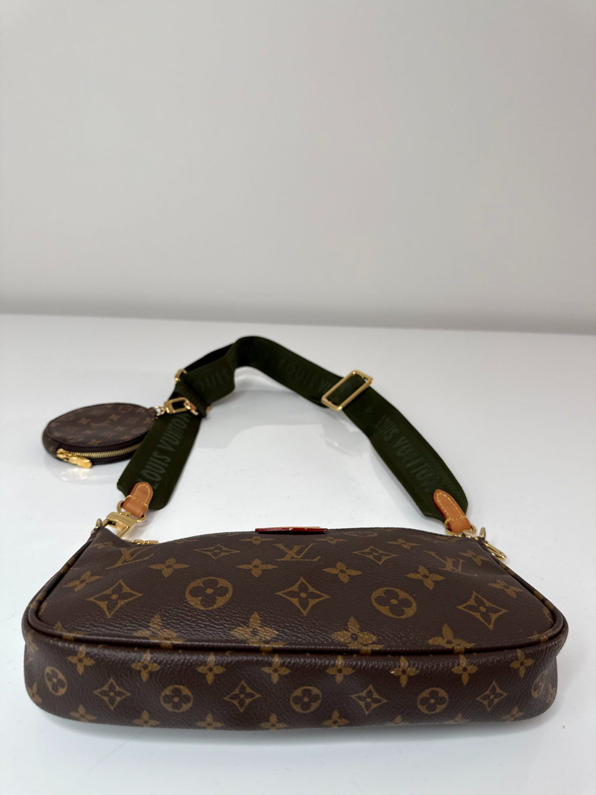Louis Vuitton Multi Pochette Accessoires Khaki Strap Monogram Canvas
