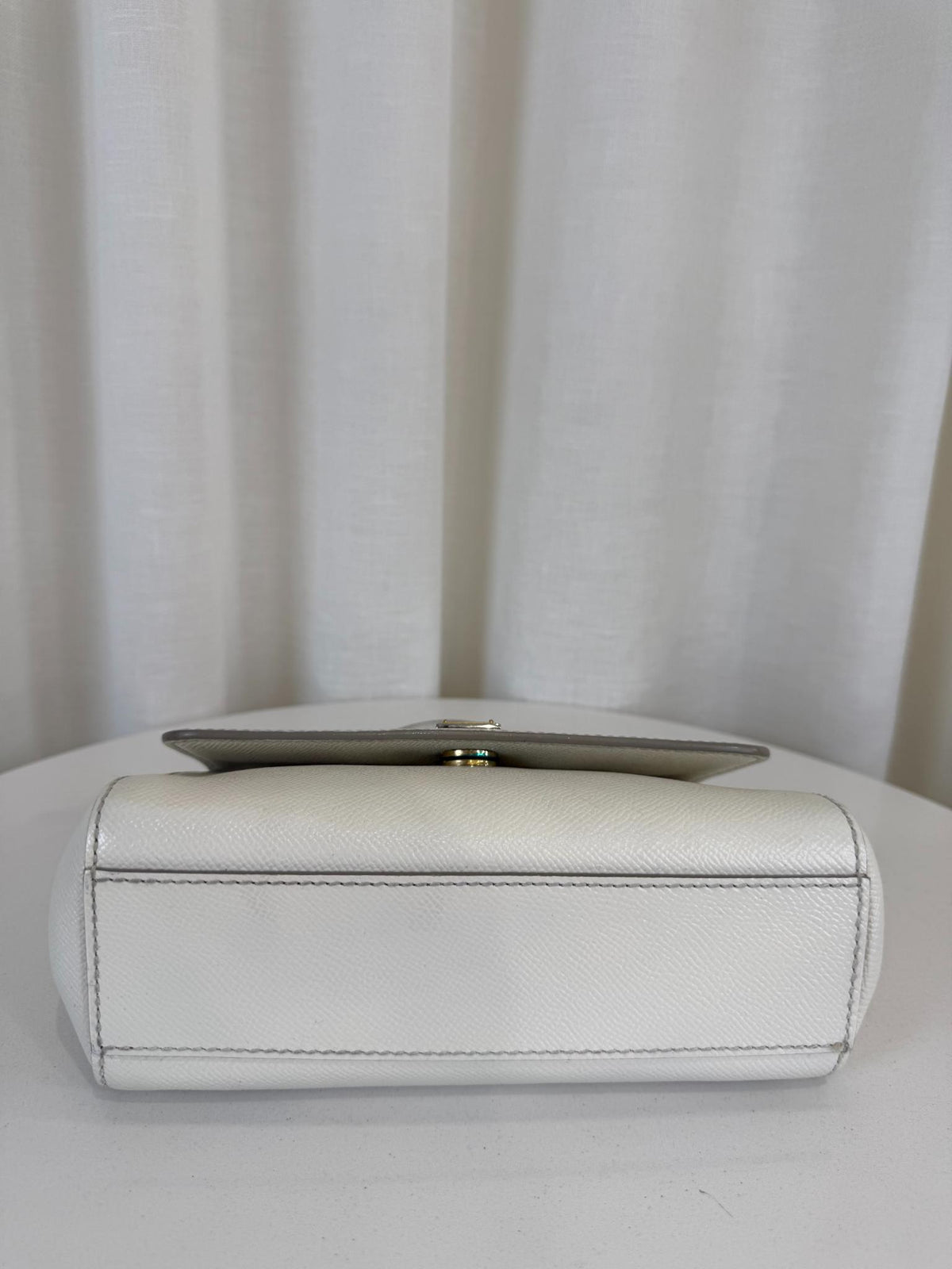 Dolce Gabbana Small Miss Sicily Ivory Dauphine Top Handle