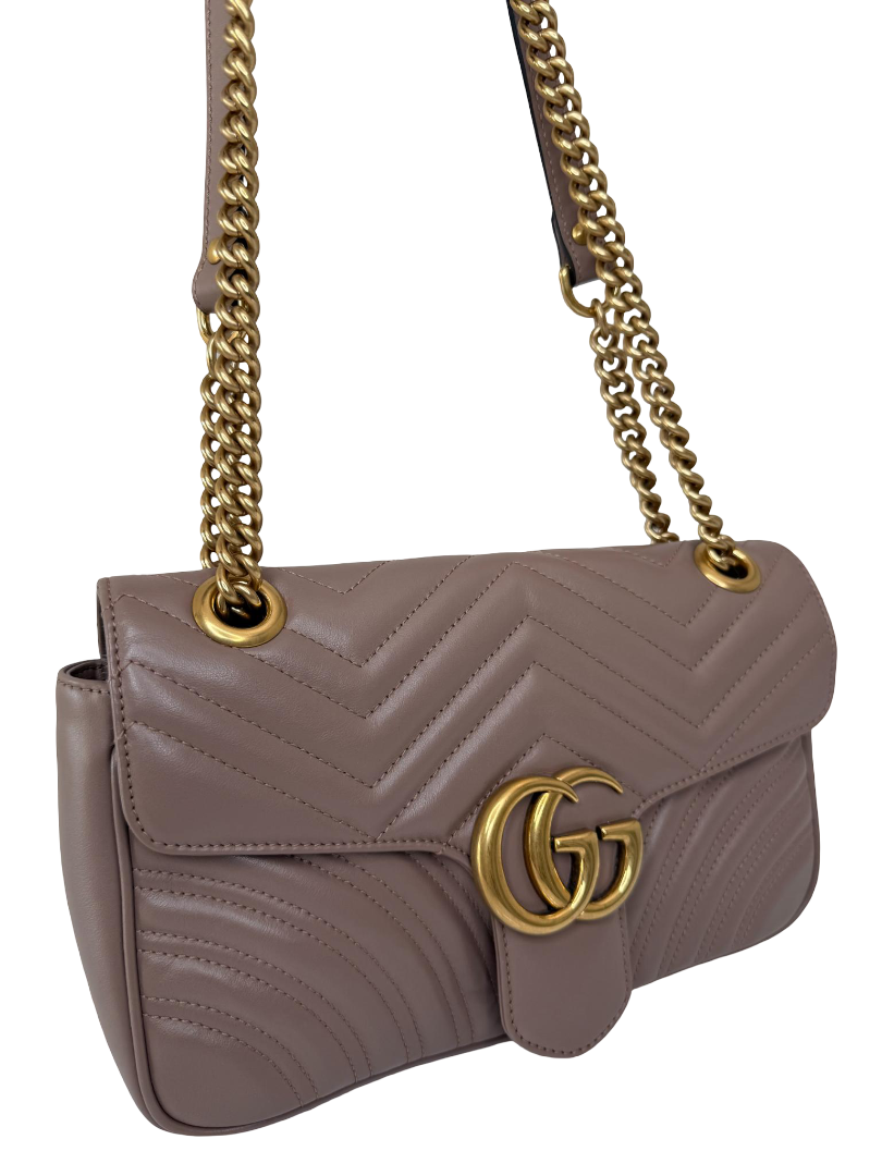 Gucci GG Marmont Beige Medium Shoulder Bag