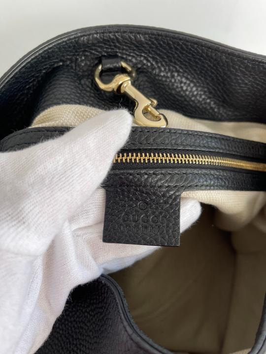 Gucci Pebbled Calfskin Medium Soho Chain Shoulder Bag